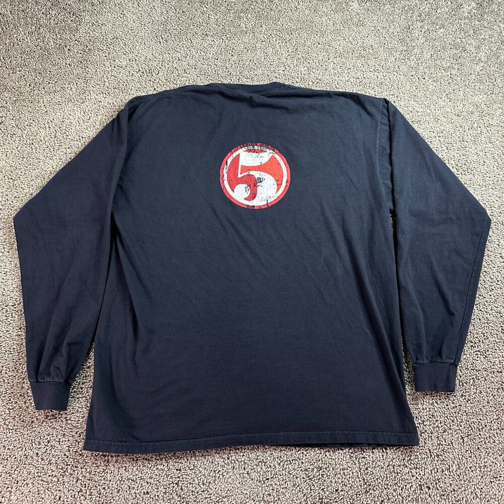 Red Five Shirt Mens Extra Large Blue Long Sleeve Comfort Colors Casual